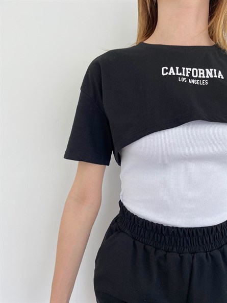 California 2’li Takım Bluz Siyah