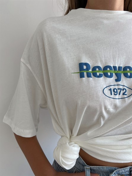 Recycle Oversize Basic Beyaz