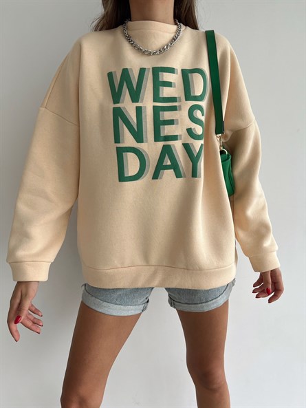 Weekdays 3 İplik Oversize Sweatshirt Bej