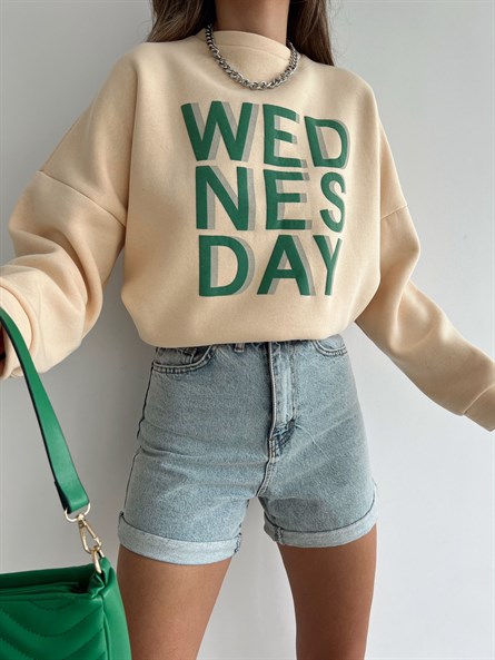 Weekdays 3 İplik Oversize Sweatshirt Bej